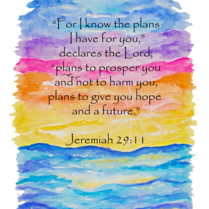 For I know (Jeremiah 29:11)
