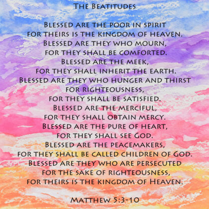 Beatitudes Matthew 5:3-10