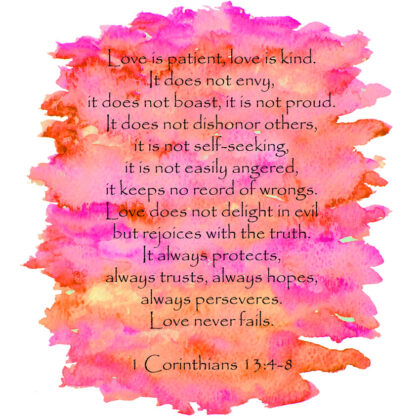 Love is (1 Corinthians 13:4-7)