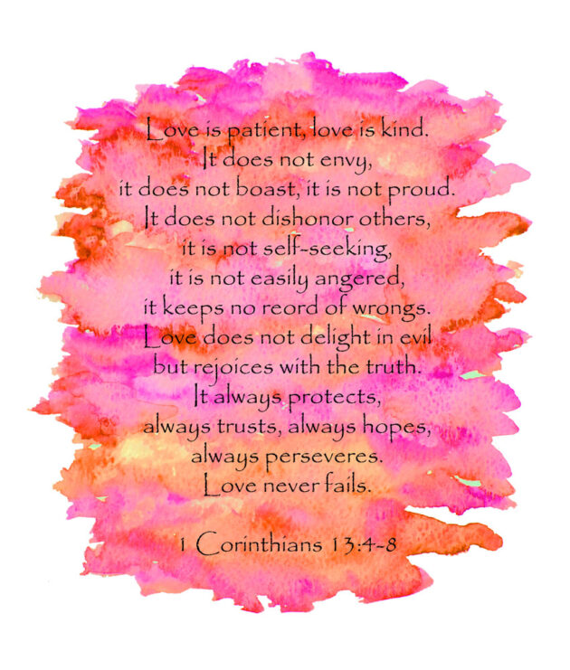 Love is (1 Corinthians 13:4-7)