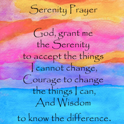 serenity prayer abstract